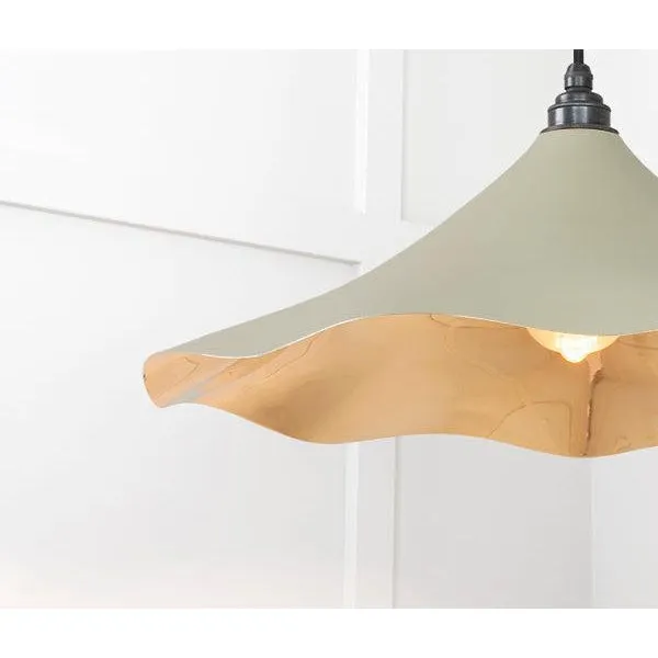 Smooth Brass Flora Pendant in Tump | From The Anvil