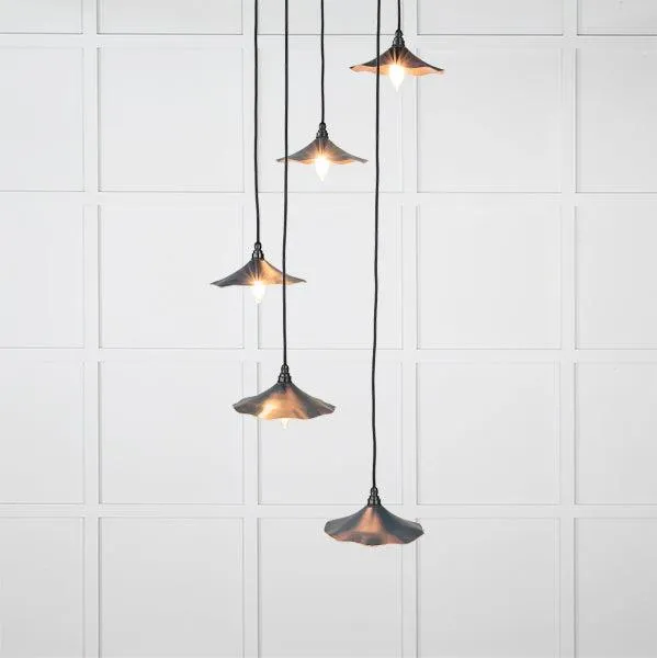 Smooth Copper Flora Cluster Pendant in Dusk | From The Anvil