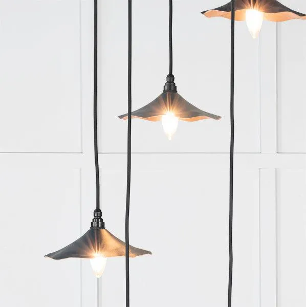 Smooth Copper Flora Cluster Pendant in Dusk | From The Anvil