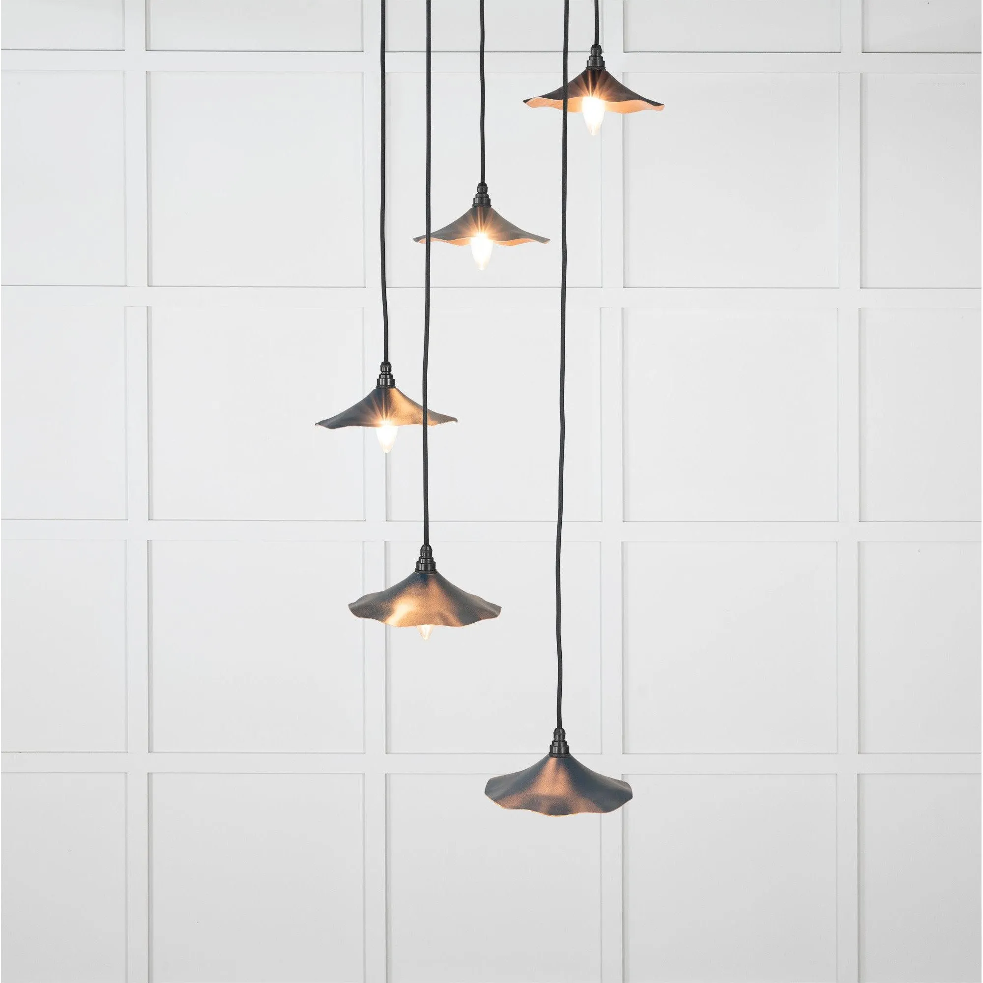 Smooth Copper Flora Cluster Pendant in Dusk | From The Anvil