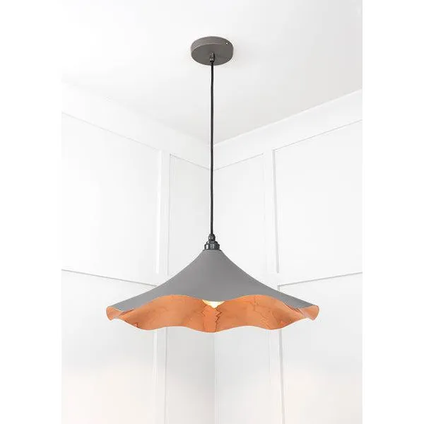 Smooth Copper Flora Pendant in Bluff | From The Anvil