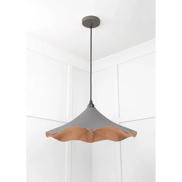 Smooth Copper Flora Pendant in Bluff | From The Anvil
