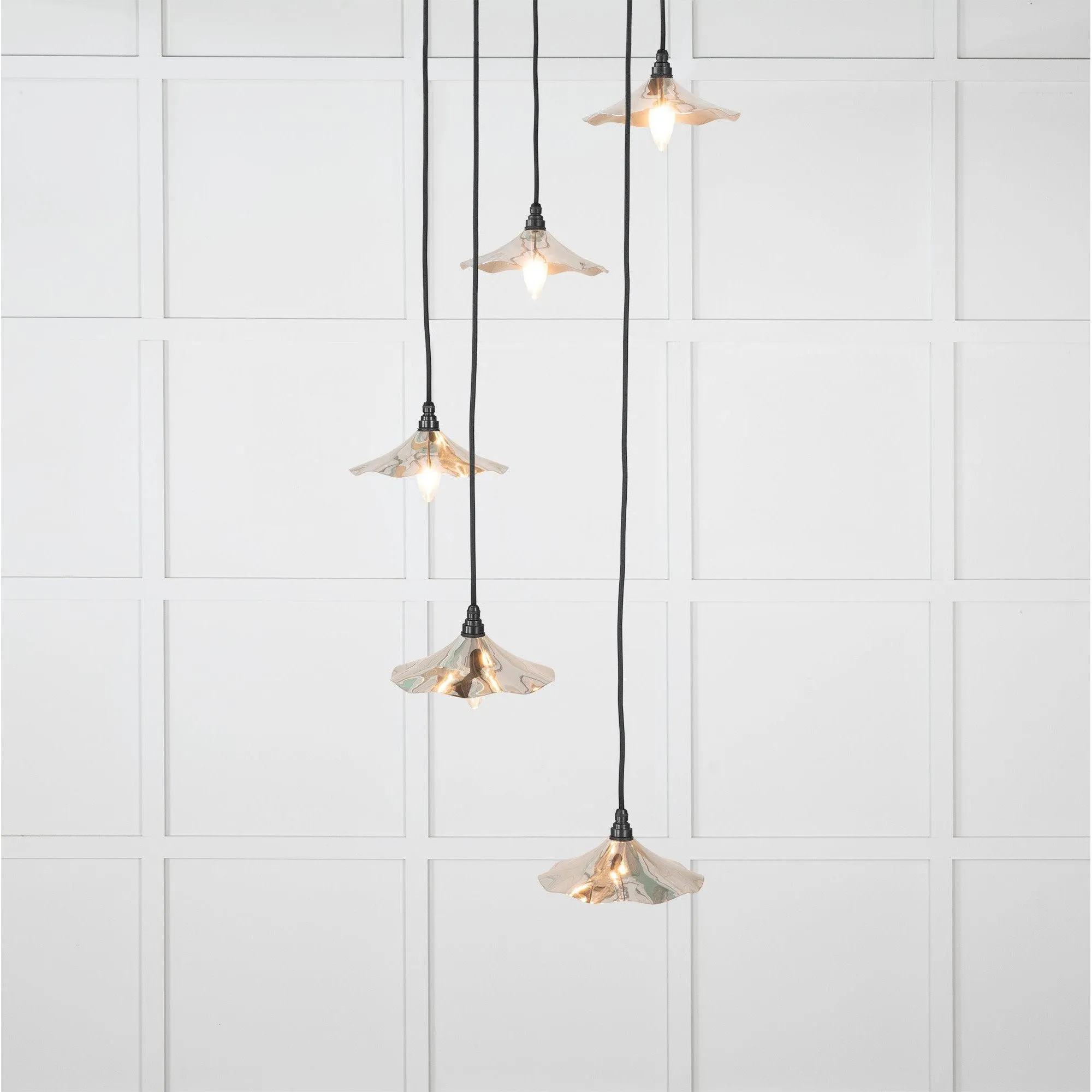 Smooth Nickel Flora Cluster Pendant | From The Anvil
