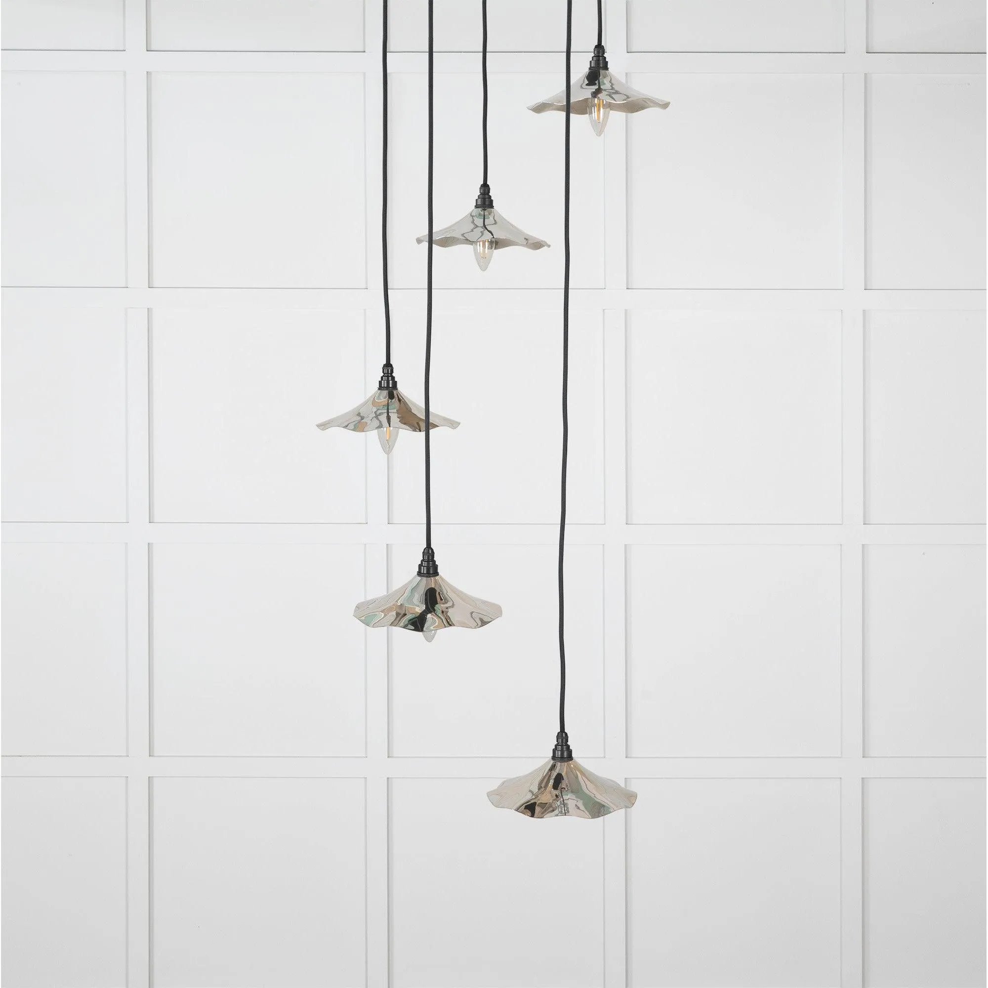 Smooth Nickel Flora Cluster Pendant | From The Anvil