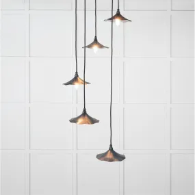 Smooth Nickel Flora Cluster Pendant in Dusk | From The Anvil