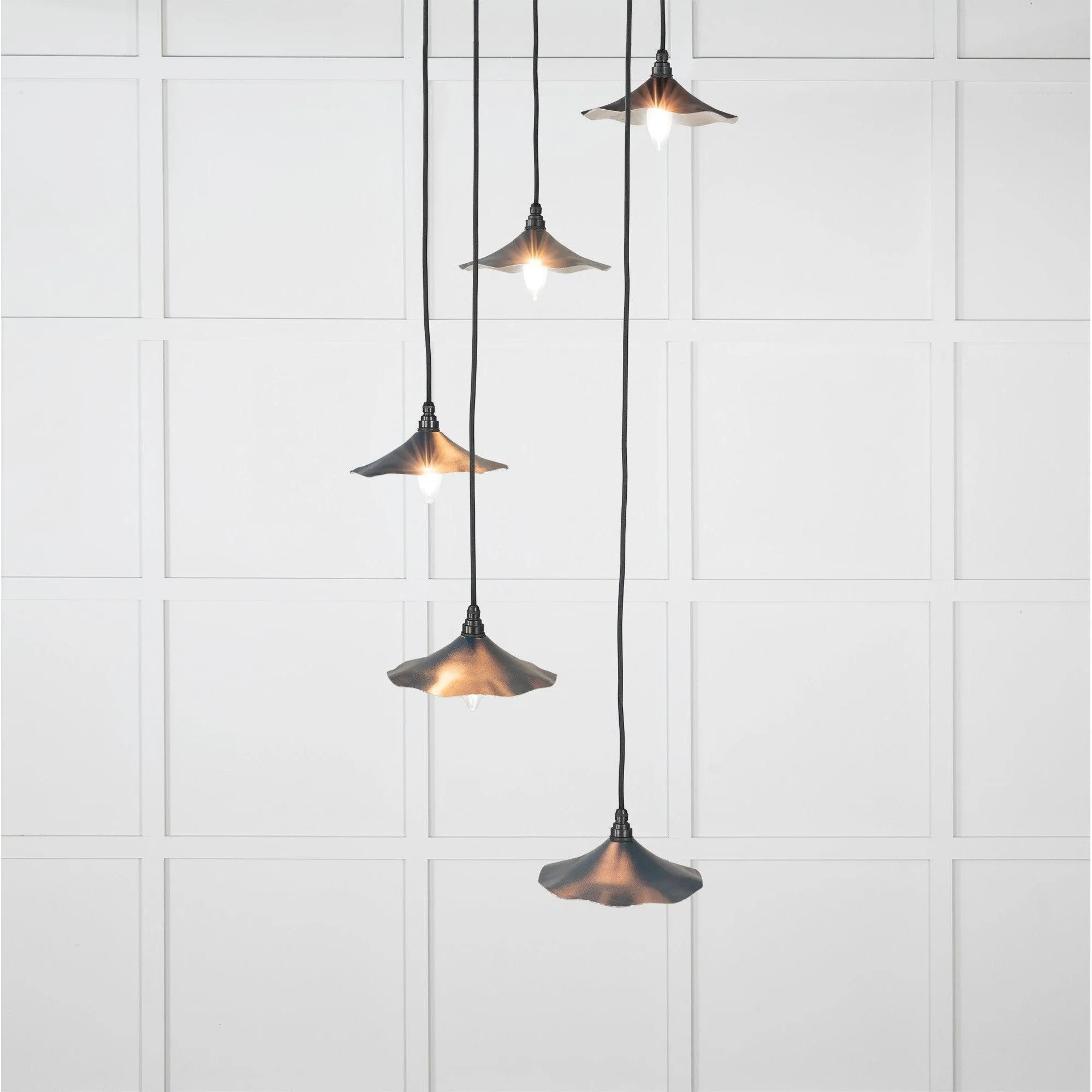 Smooth Nickel Flora Cluster Pendant in Dusk | From The Anvil