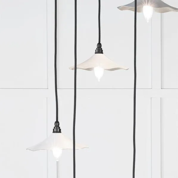 Smooth Nickel Flora Cluster Pendant in Flock | From The Anvil