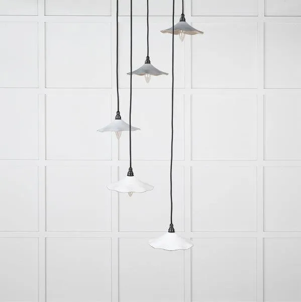 Smooth Nickel Flora Cluster Pendant in Flock | From The Anvil