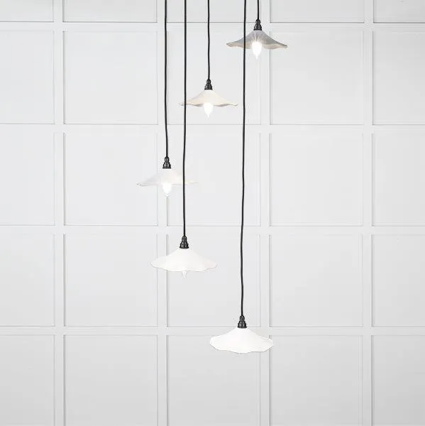 Smooth Nickel Flora Cluster Pendant in Flock | From The Anvil