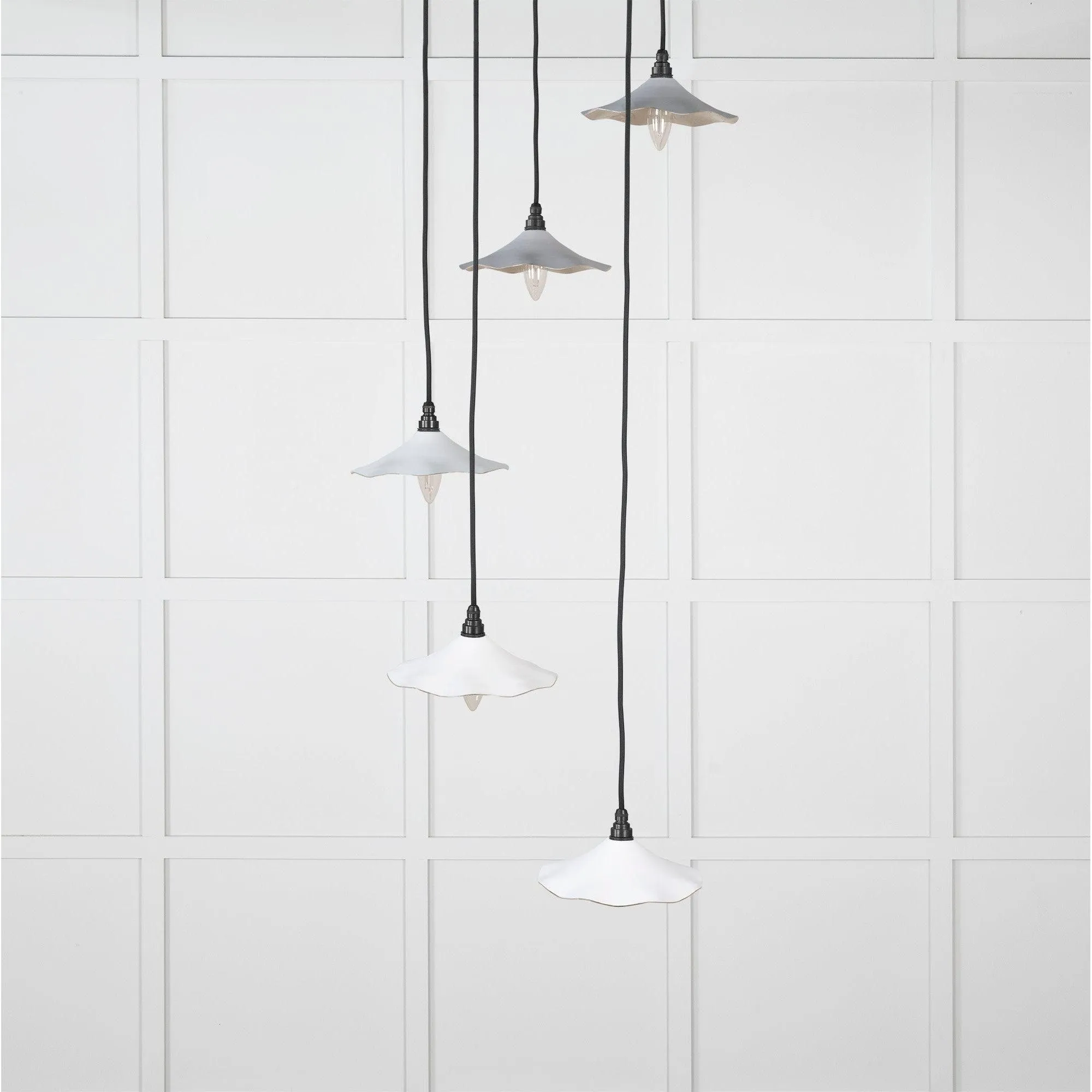 Smooth Nickel Flora Cluster Pendant in Flock | From The Anvil