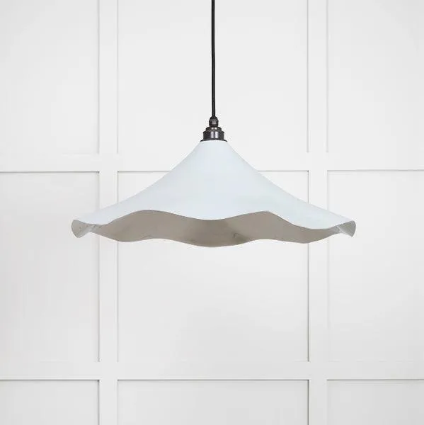 Smooth Nickel Flora Pendant in Birch | From The Anvil