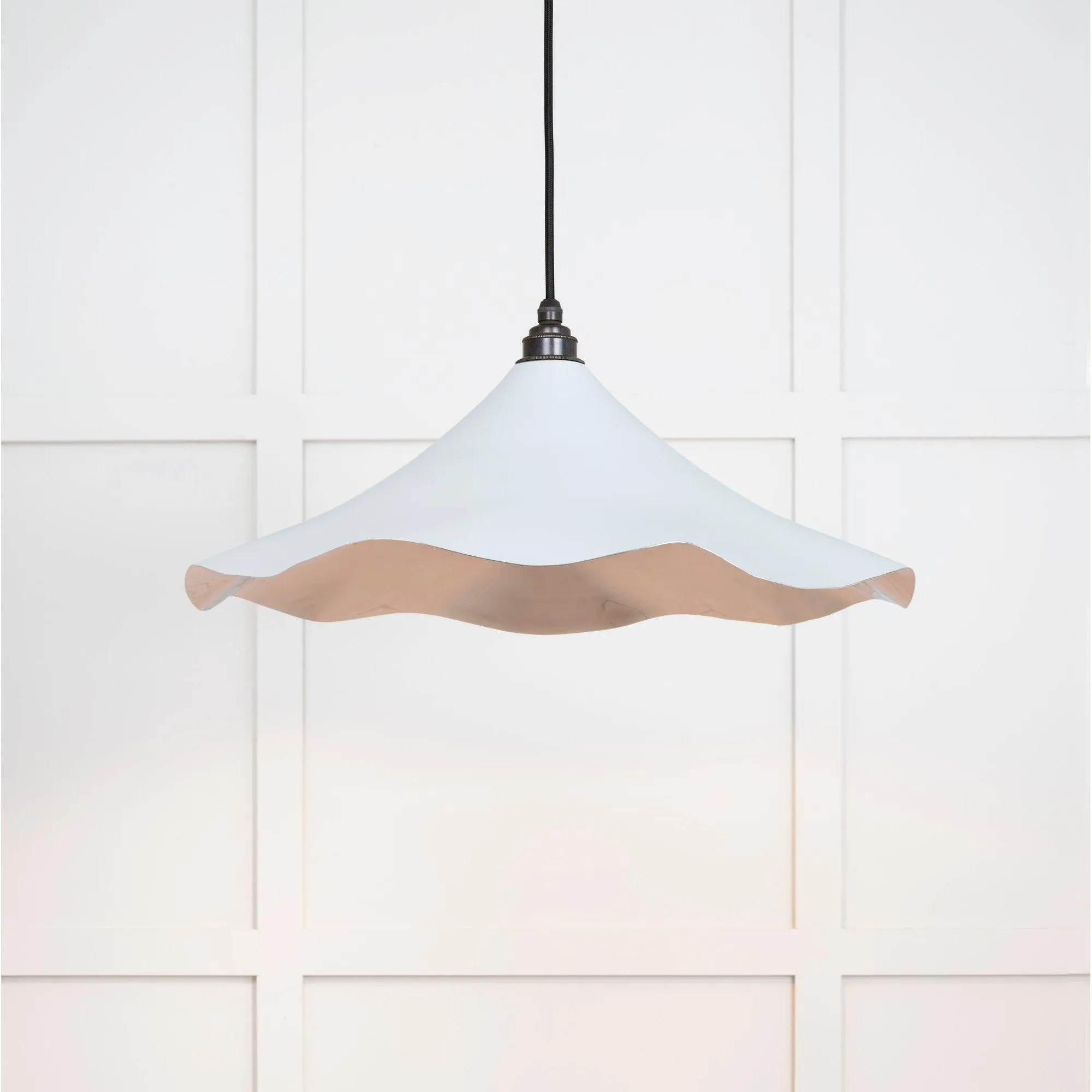 Smooth Nickel Flora Pendant in Birch | From The Anvil