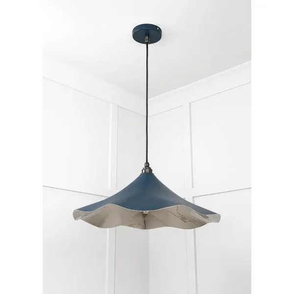 Smooth Nickel Flora Pendant in Dusk | From The Anvil