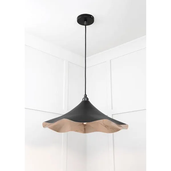 Smooth Nickel Flora Pendant in Elan Black | From The Anvil