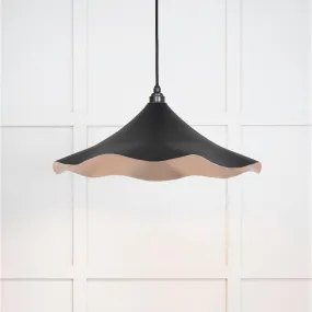 Smooth Nickel Flora Pendant in Elan Black | From The Anvil