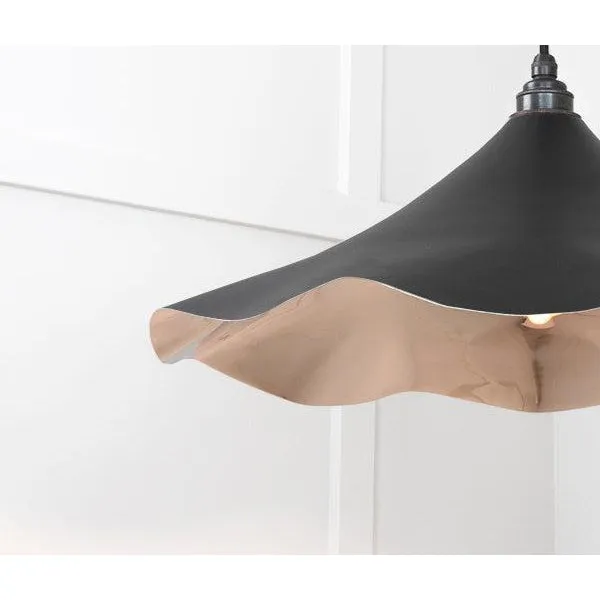Smooth Nickel Flora Pendant in Elan Black | From The Anvil