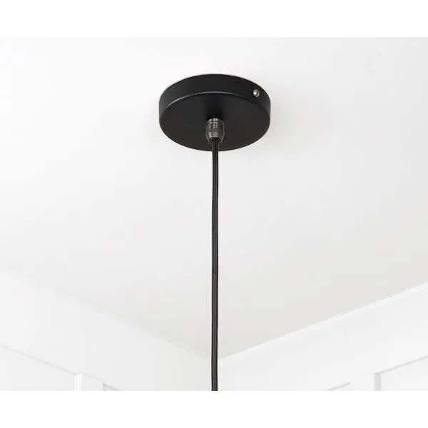 Smooth Nickel Flora Pendant in Elan Black | From The Anvil