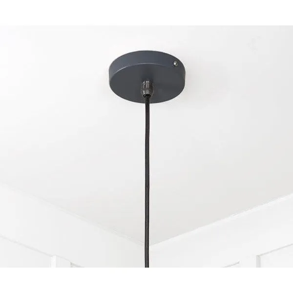 Smooth Nickel Flora Pendant in Slate | From The Anvil