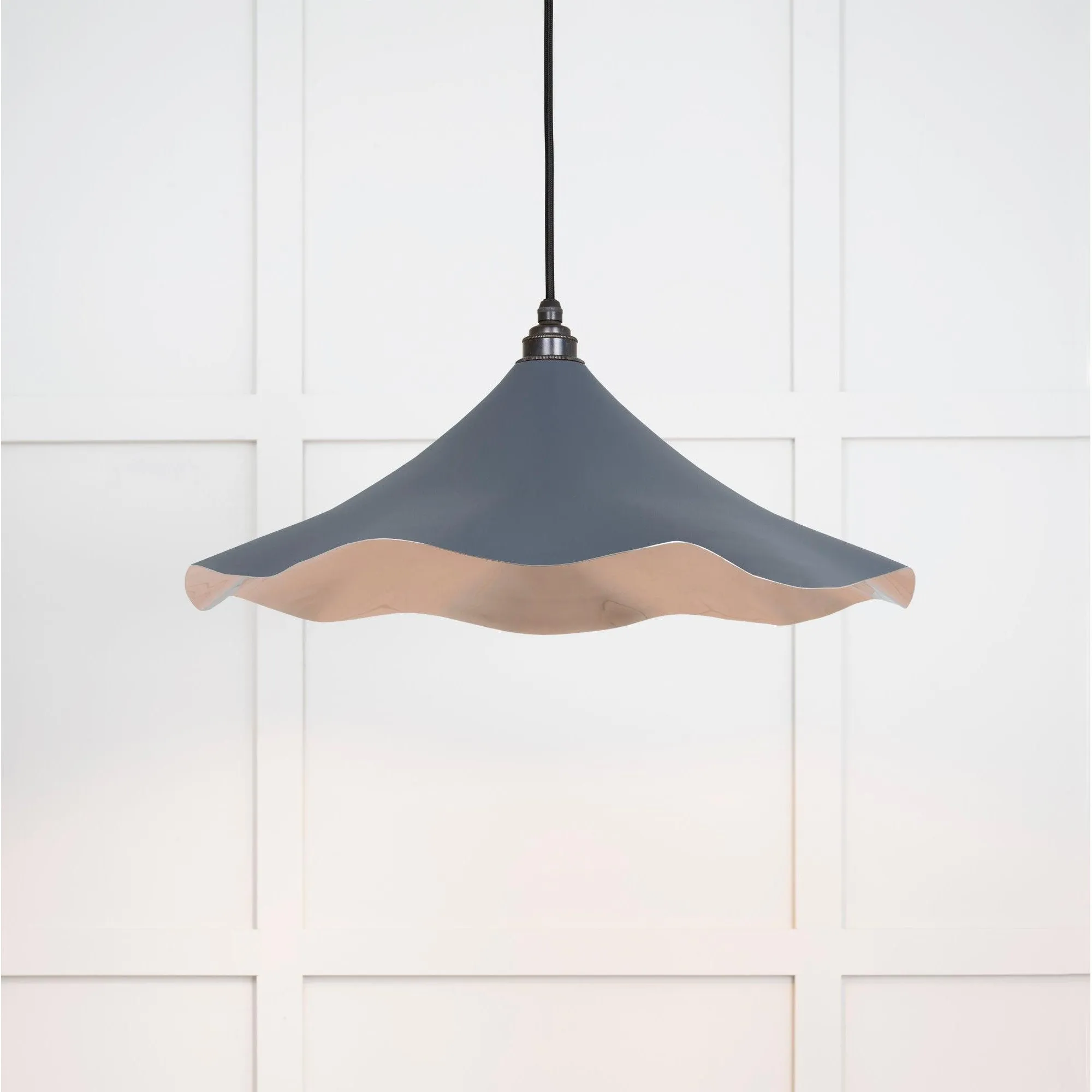 Smooth Nickel Flora Pendant in Slate | From The Anvil