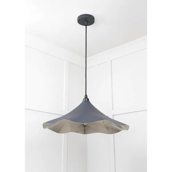 Smooth Nickel Flora Pendant in Slate | From The Anvil