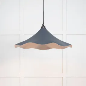Smooth Nickel Flora Pendant in Slate | From The Anvil