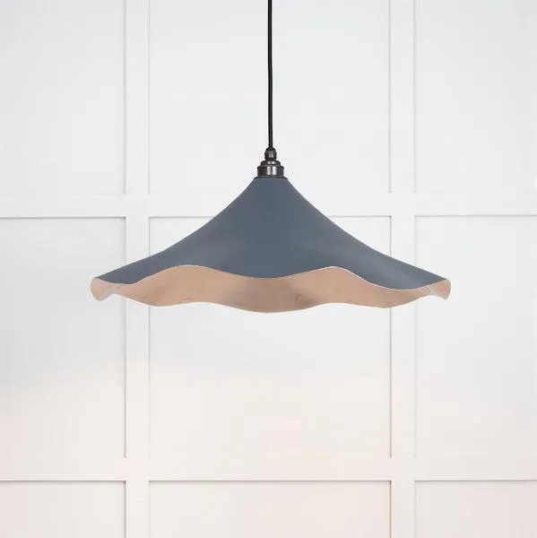 Smooth Nickel Flora Pendant in Slate | From The Anvil