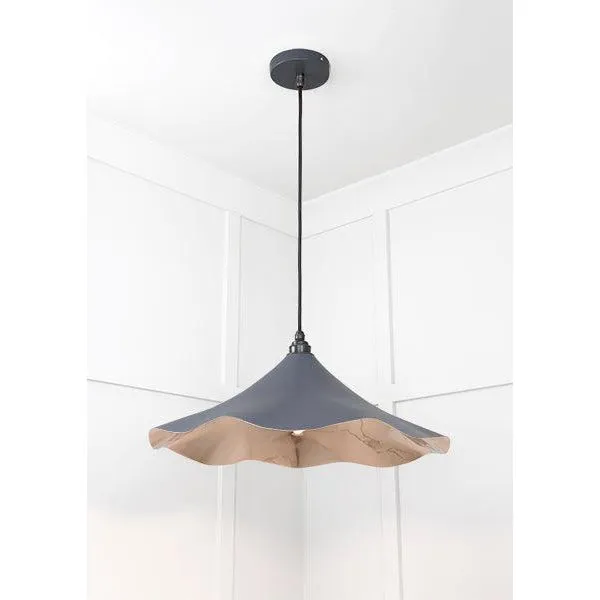Smooth Nickel Flora Pendant in Slate | From The Anvil