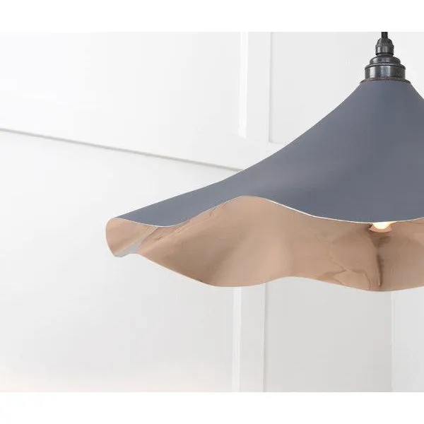 Smooth Nickel Flora Pendant in Slate | From The Anvil