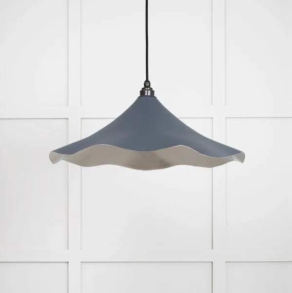 Smooth Nickel Flora Pendant in Slate | From The Anvil