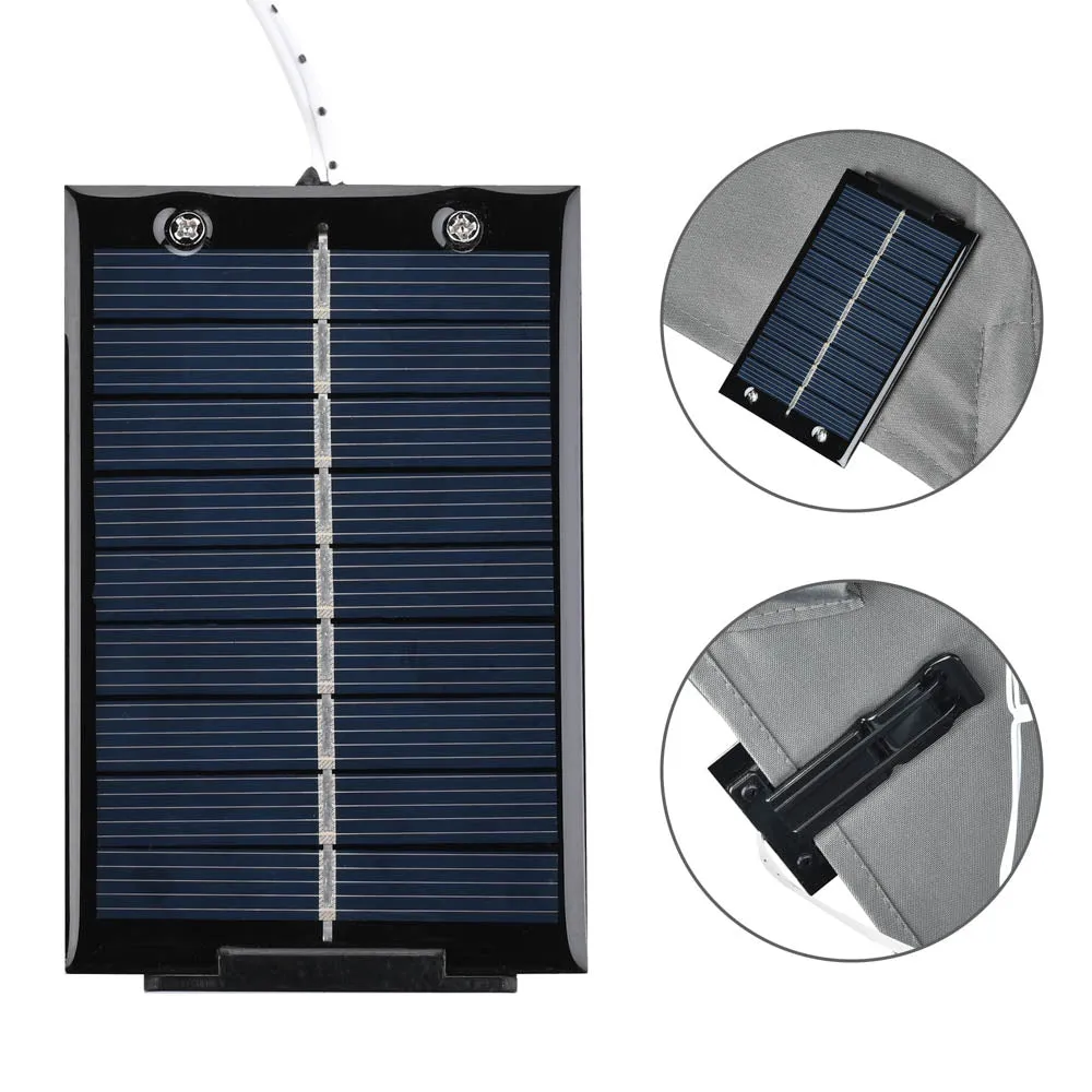 Solar Lights for Patio Umbrella 9-10ft 8-Rib Remote Control