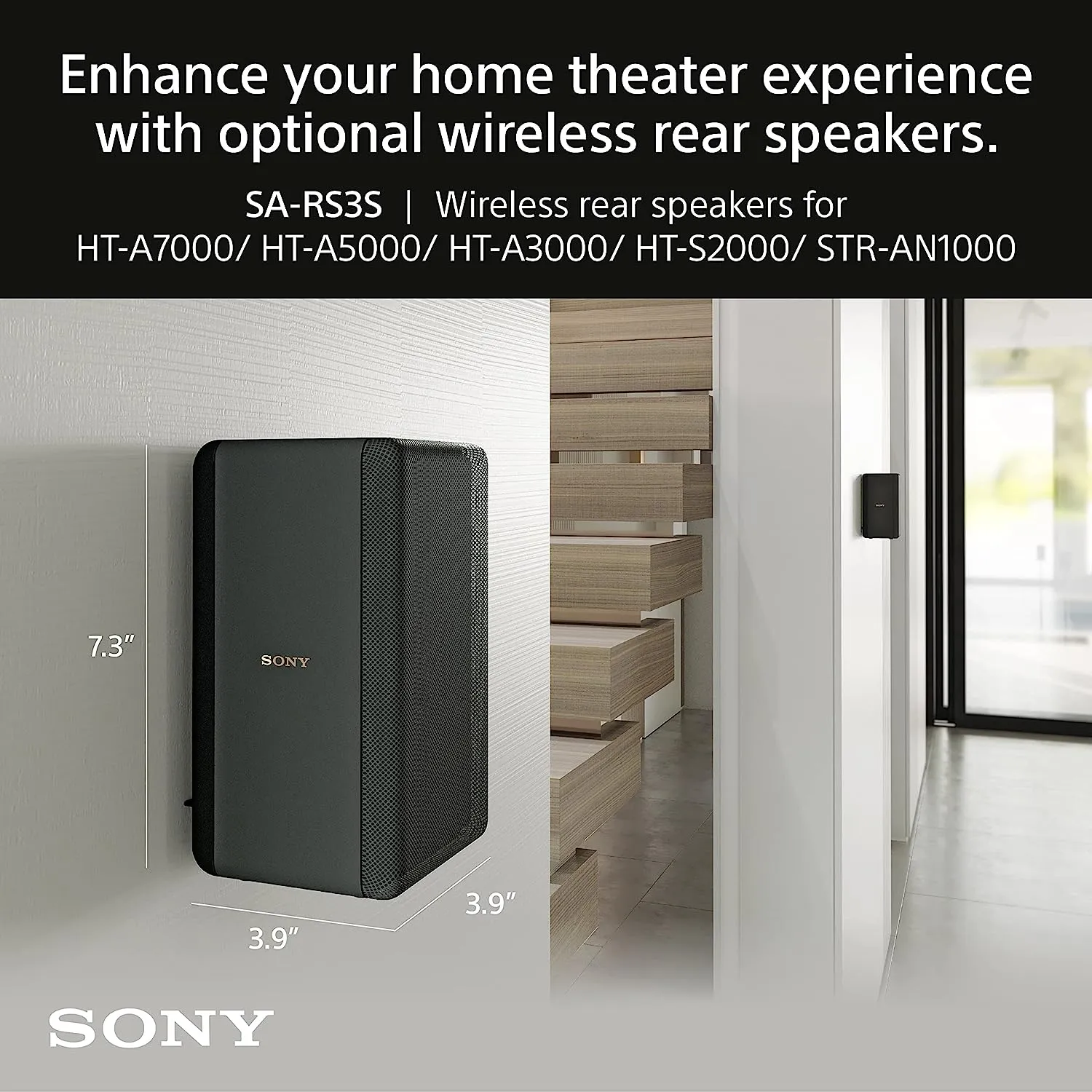Sony SA-RS3S 50W Wireless Rear Speaker