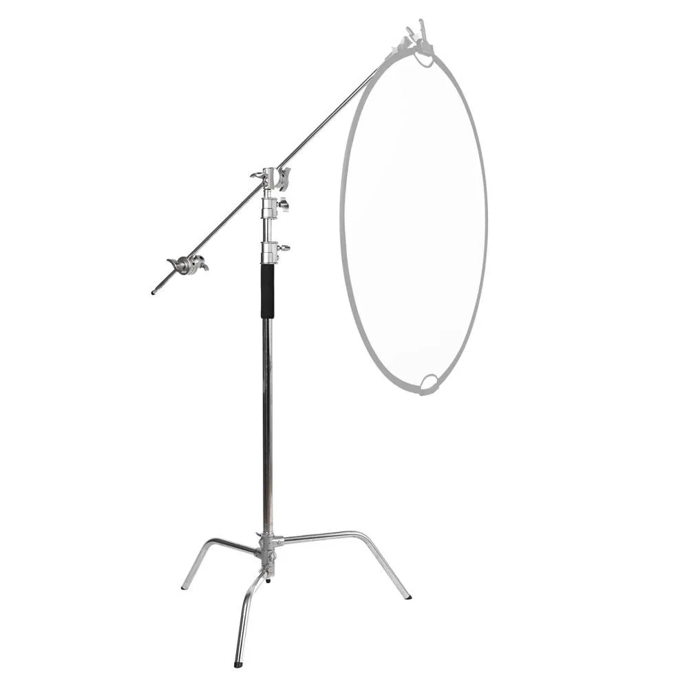 Spectrum Silver Heavy Duty Photographic C-Stand With Boom Arm (20kg Load) (DEMO STOCK)