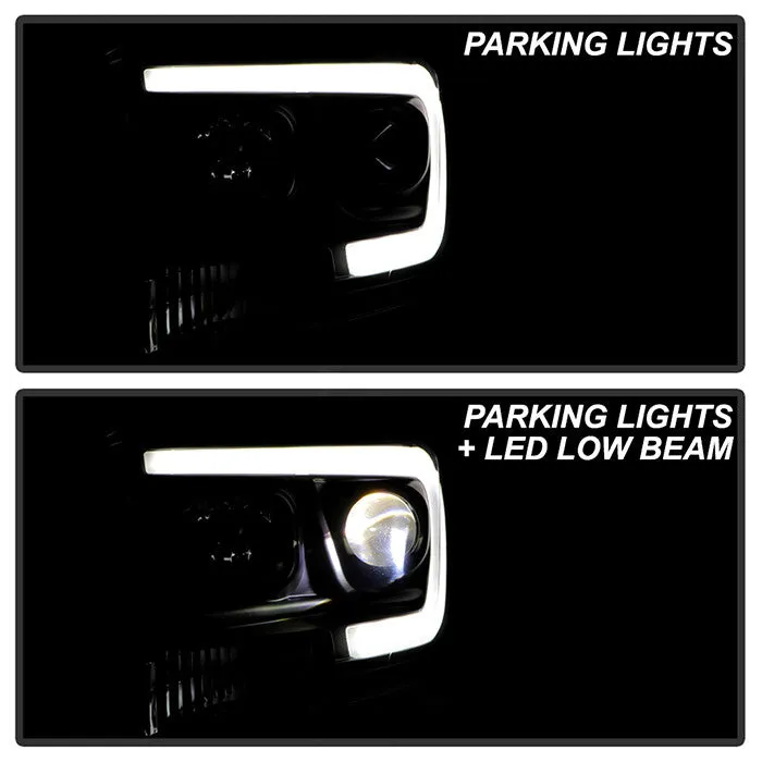 Spyder Platinum Dodge Ram 1500 2500 3500 06-08 LED Headlights Black