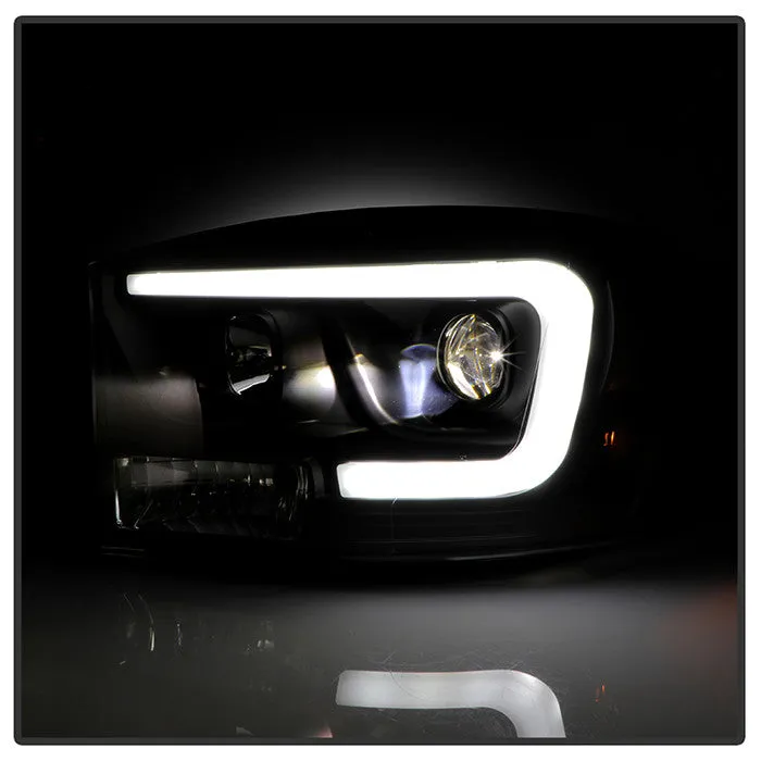 Spyder Platinum Dodge Ram 1500 2500 3500 06-08 LED Headlights Black