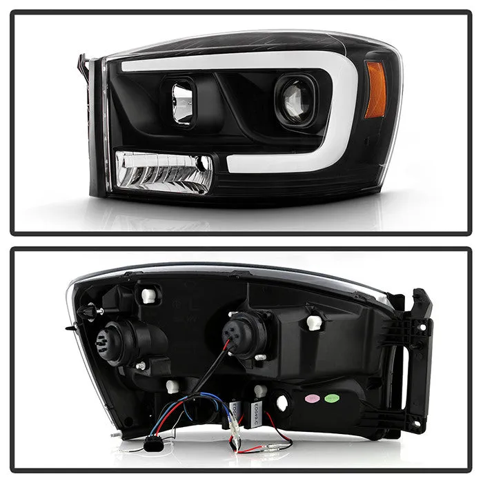 Spyder Platinum Dodge Ram 1500 2500 3500 06-08 LED Headlights Black