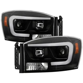 Spyder Platinum Dodge Ram 1500 2500 3500 06-08 LED Headlights Black