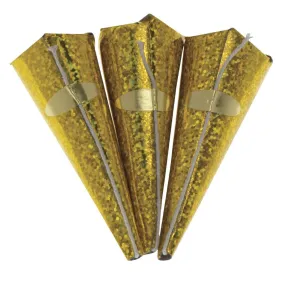 Swantex Gold Holographic Cone Party Poppers (Pack of 50)