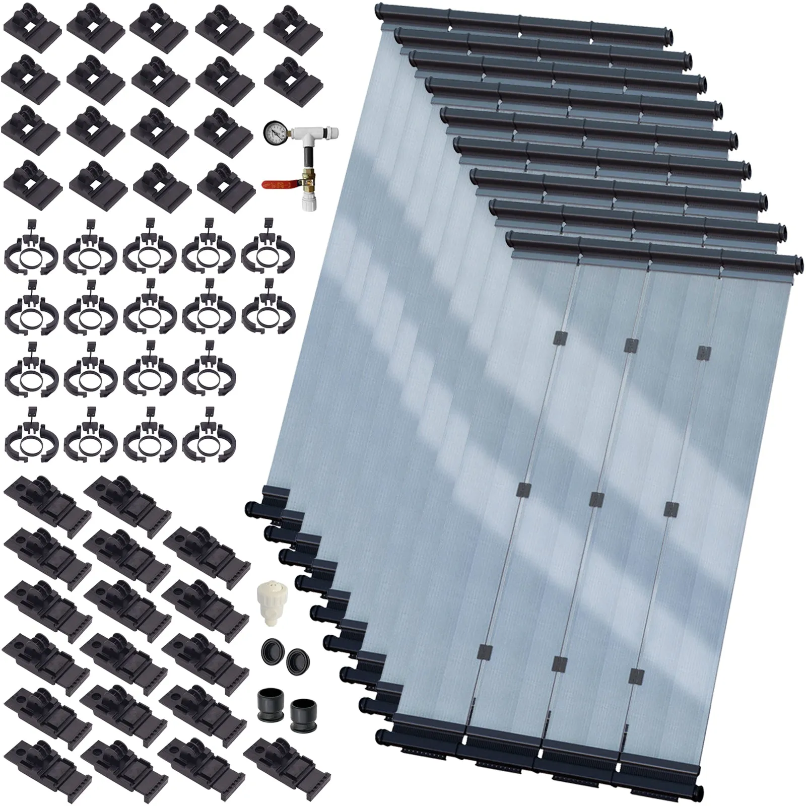 SwimLux Advanced Semi-Glazed Solar Pool Heater DIY Kit - Significant High-Energy Performance w/ Multi-Wall Encapsulation Glazing
