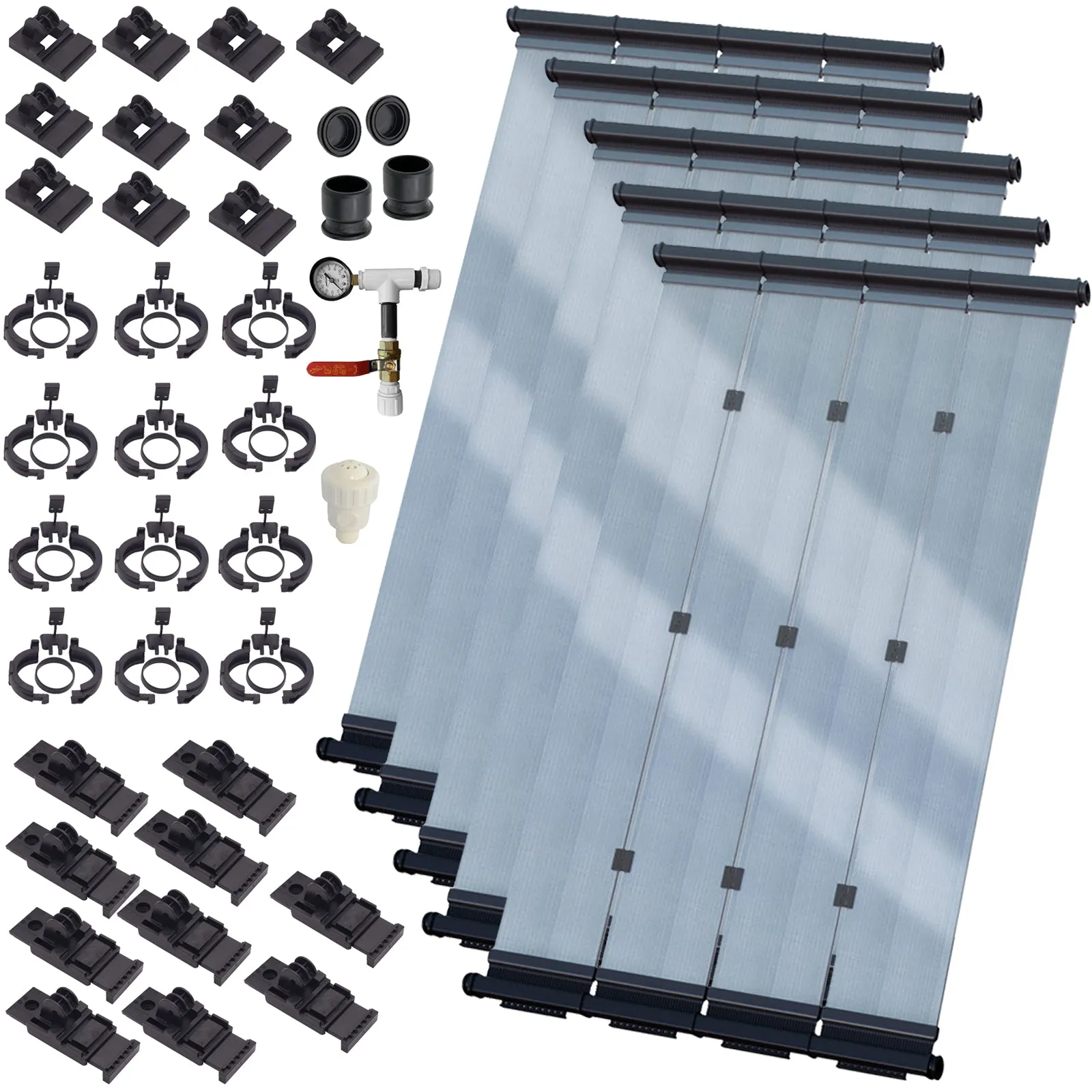 SwimLux Advanced Semi-Glazed Solar Pool Heater DIY Kit - Significant High-Energy Performance w/ Multi-Wall Encapsulation Glazing