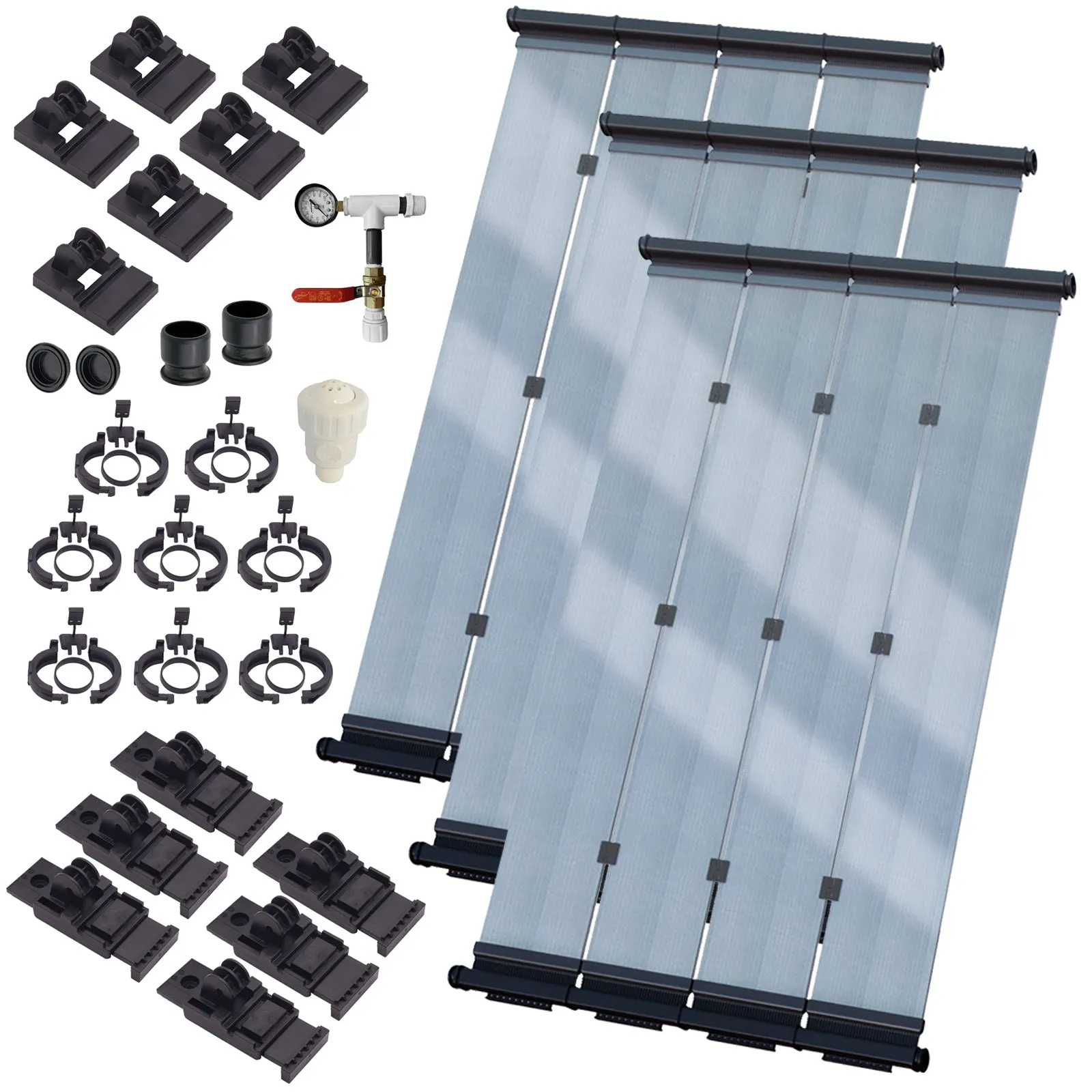 SwimLux Advanced Semi-Glazed Solar Pool Heater DIY Kit - Significant High-Energy Performance w/ Multi-Wall Encapsulation Glazing