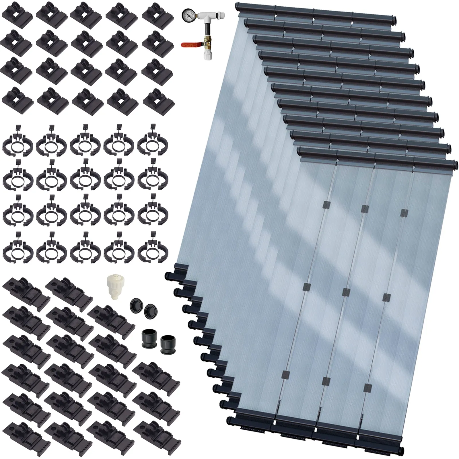 SwimLux Advanced Semi-Glazed Solar Pool Heater DIY Kit - Significant High-Energy Performance w/ Multi-Wall Encapsulation Glazing