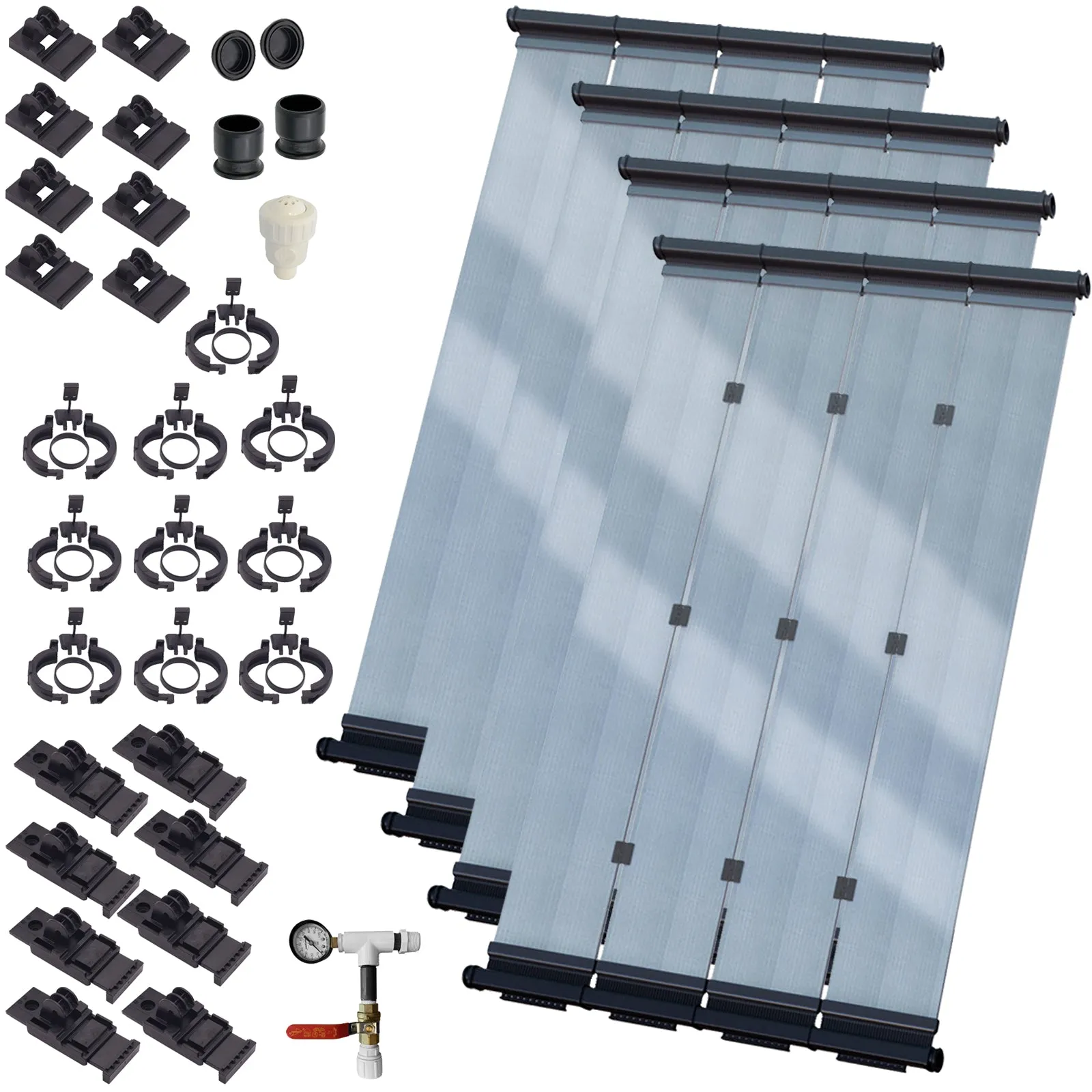 SwimLux Advanced Semi-Glazed Solar Pool Heater DIY Kit - Significant High-Energy Performance w/ Multi-Wall Encapsulation Glazing