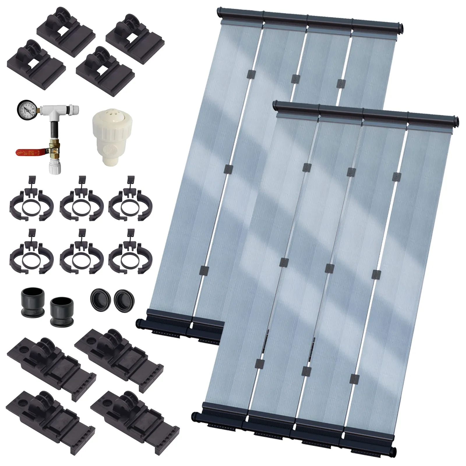 SwimLux Advanced Semi-Glazed Solar Pool Heater DIY Kit - Significant High-Energy Performance w/ Multi-Wall Encapsulation Glazing