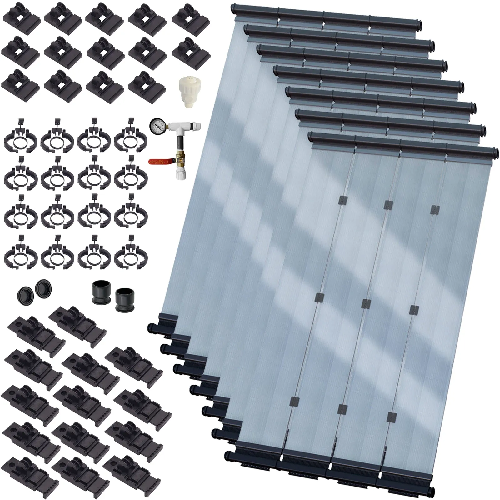 SwimLux Advanced Semi-Glazed Solar Pool Heater DIY Kit - Significant High-Energy Performance w/ Multi-Wall Encapsulation Glazing