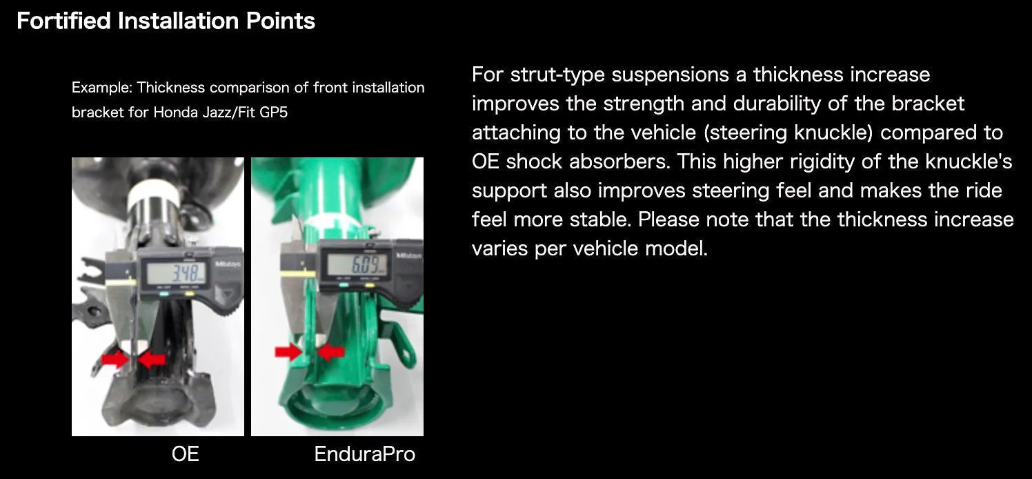TEIN EnduraPro Plus Shocks Nissan Cube (09-14) Front Left - 16 Way Adjustable - VSP58-B1MS2-L