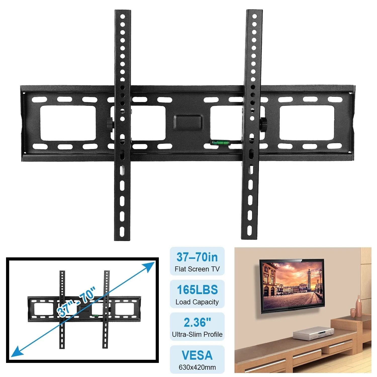 Tilt TV Wall Mount Bracket for 37"-70" LED/LCD/PLASMA Flat TV