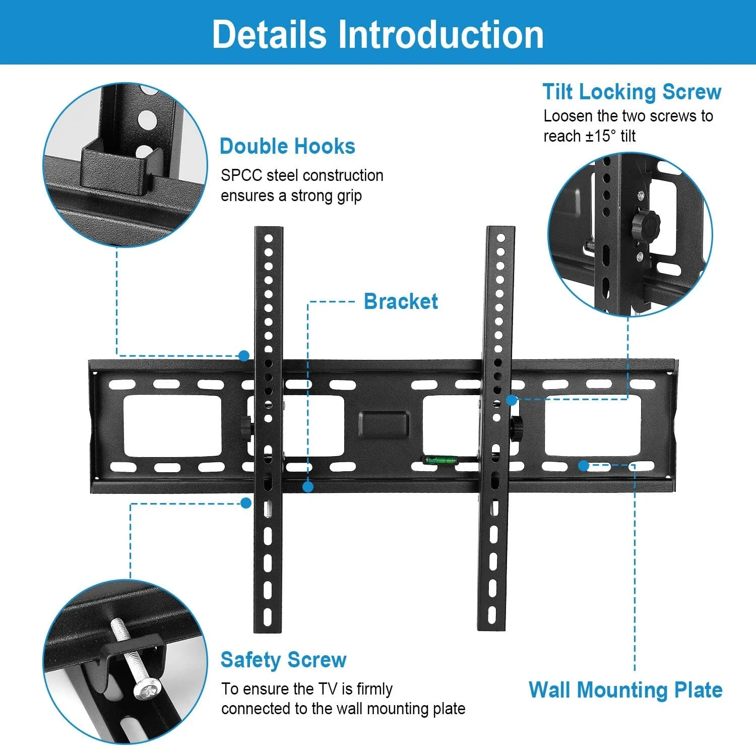Tilt TV Wall Mount Bracket for 37"-70" LED/LCD/PLASMA Flat TV