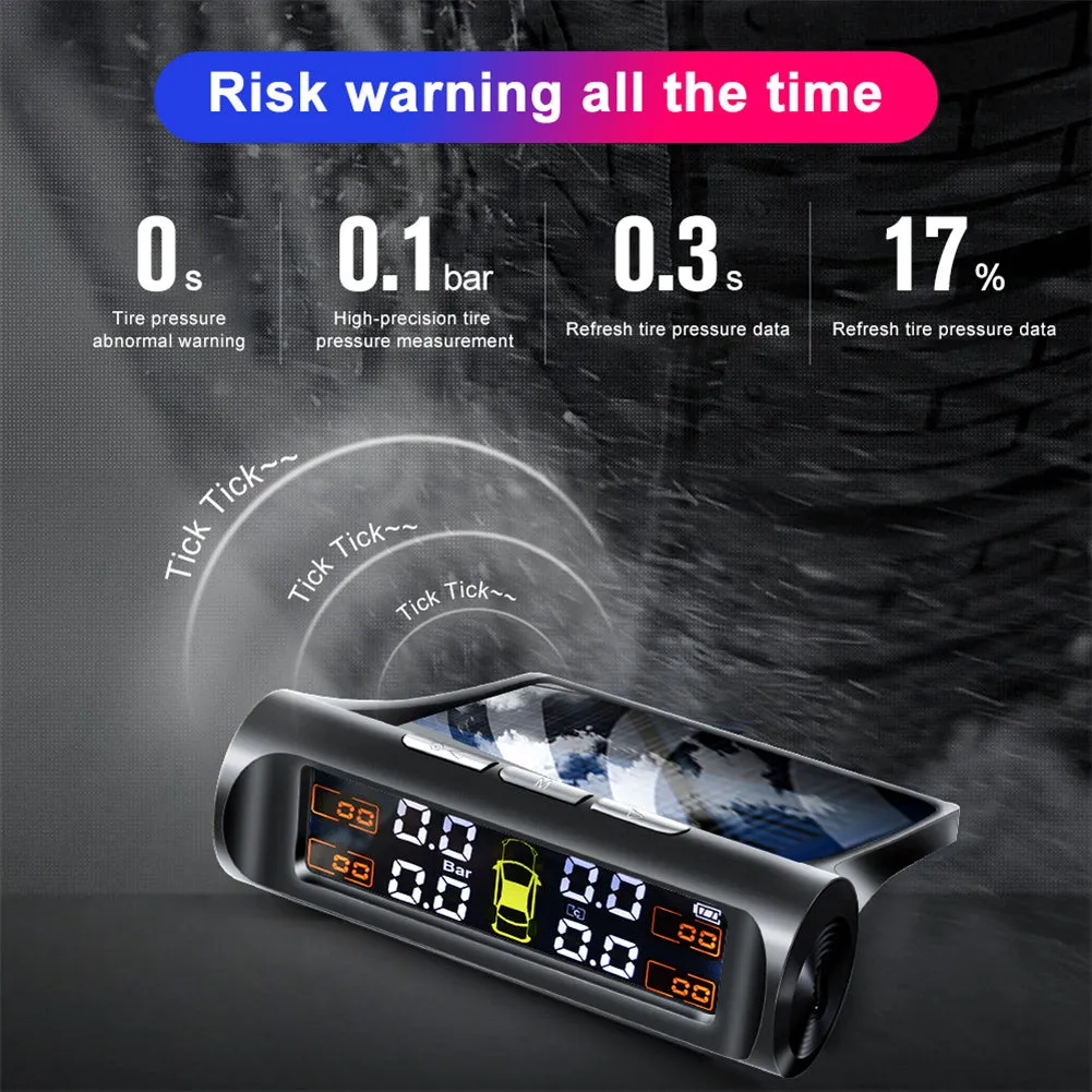 Tire Pressure Monitoring Systems Solar Car Digital Display
