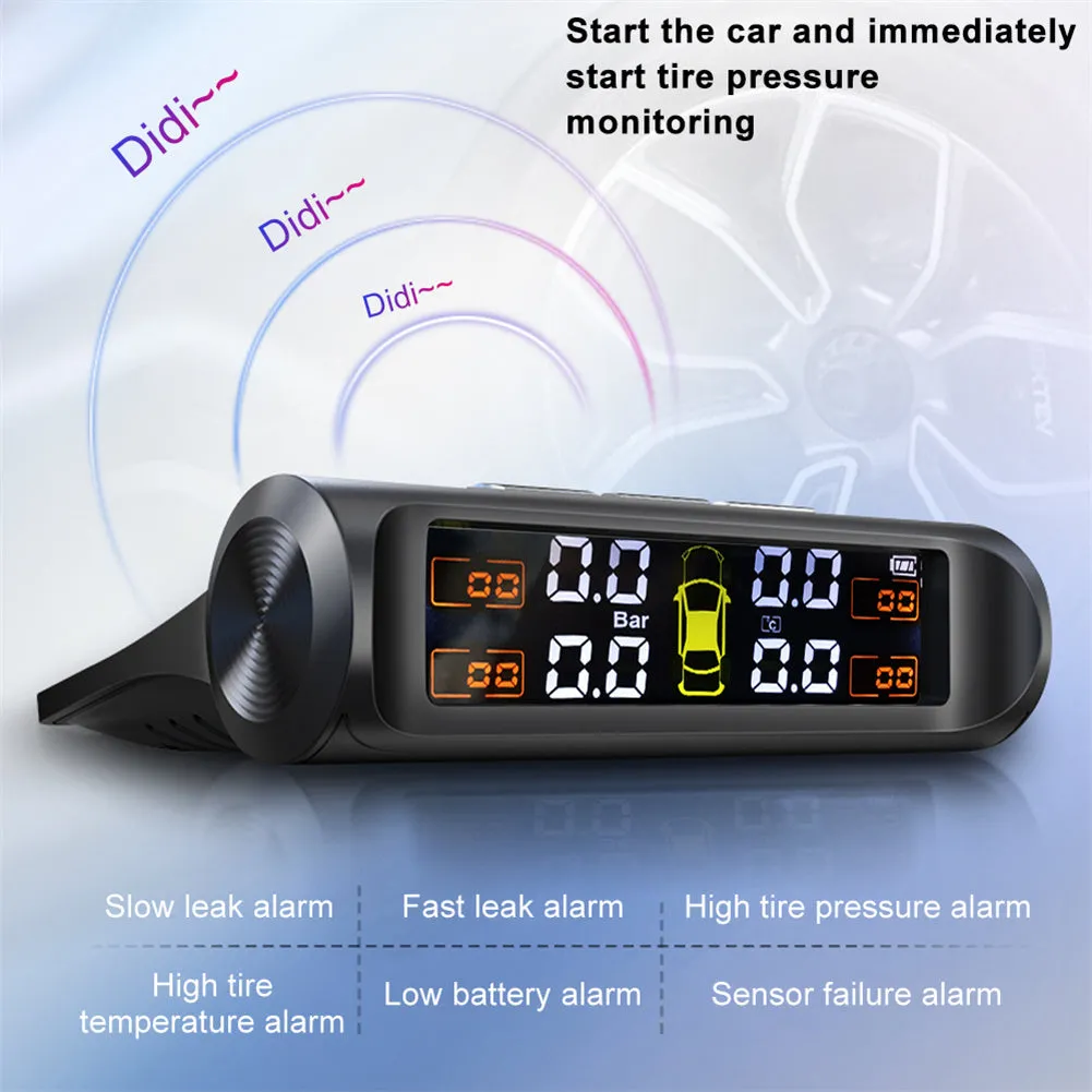 Tire Pressure Monitoring Systems Solar Car Digital Display