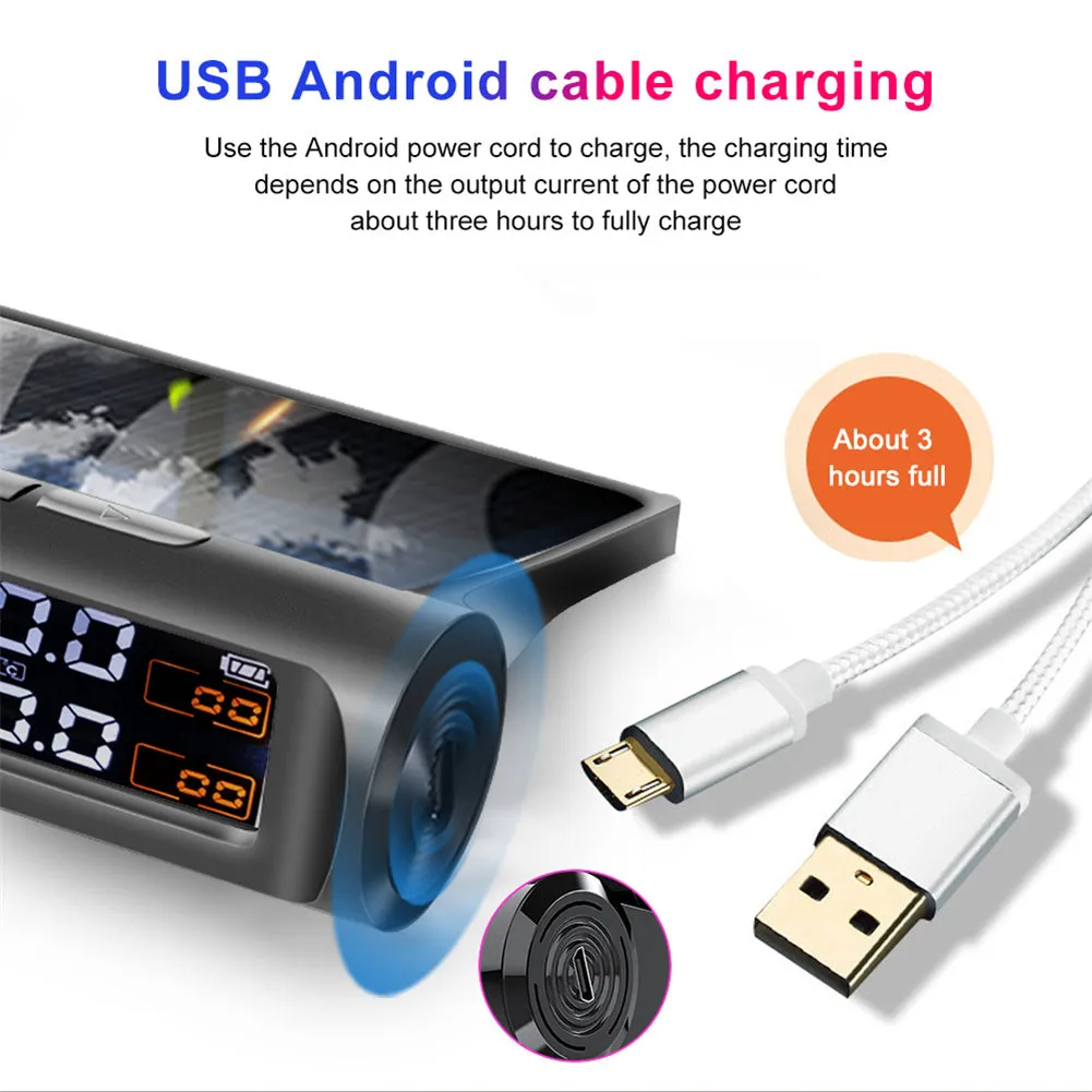 Tire Pressure Monitoring Systems Solar Car Digital Display